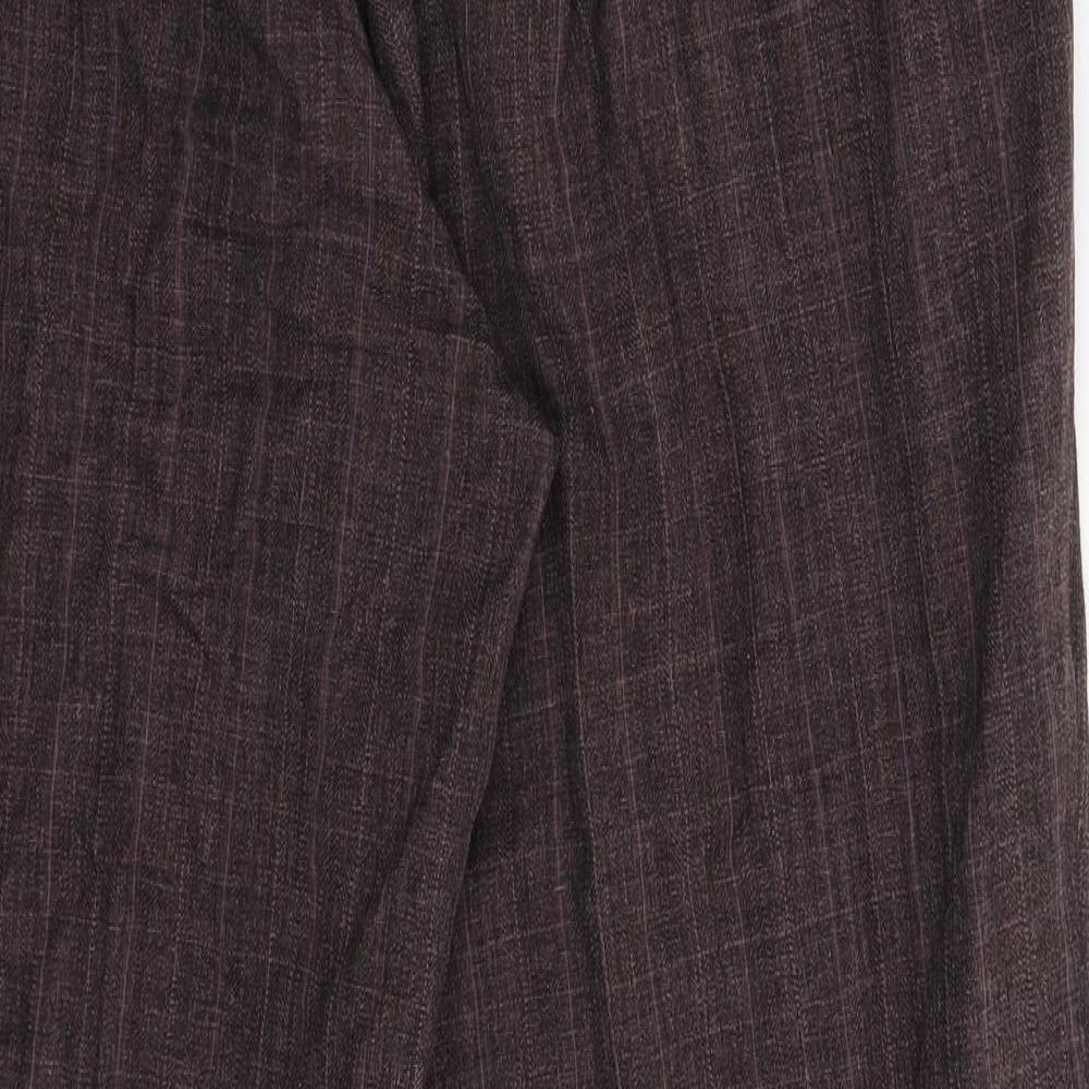 BM Womens Grey Check Trousers Size 16 L29 in