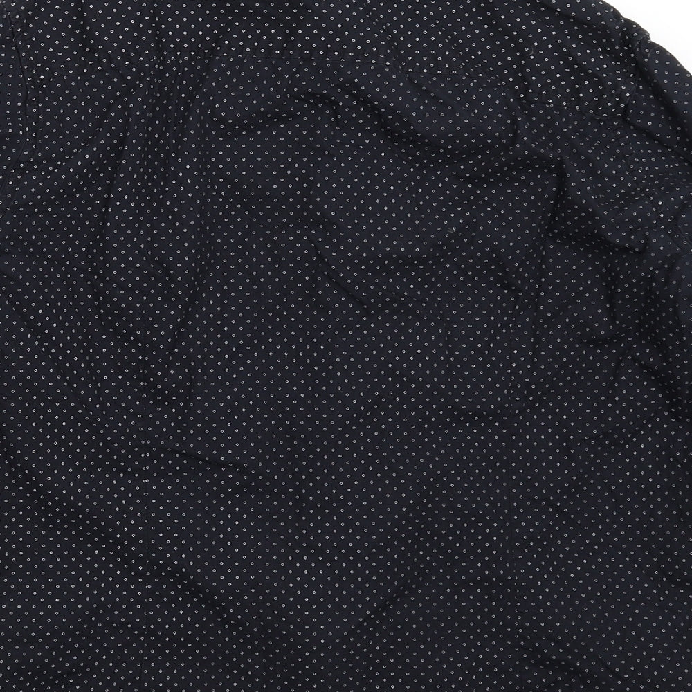 Outrage Mens Black Button-Up Size L