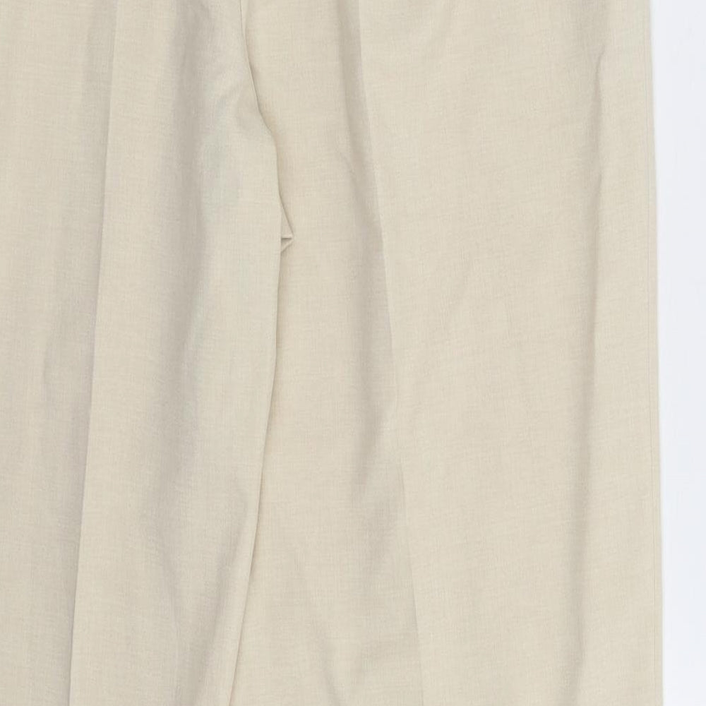 Marks and Spencer Womens Beige Trousers Size 16 L32 in