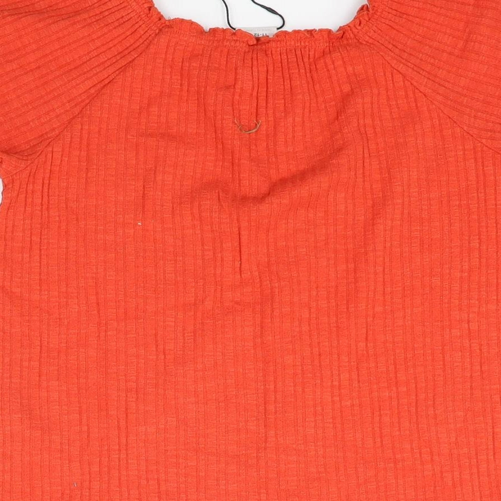 Zara Girls Orange Basic T-Shirt Size 11-12 Years