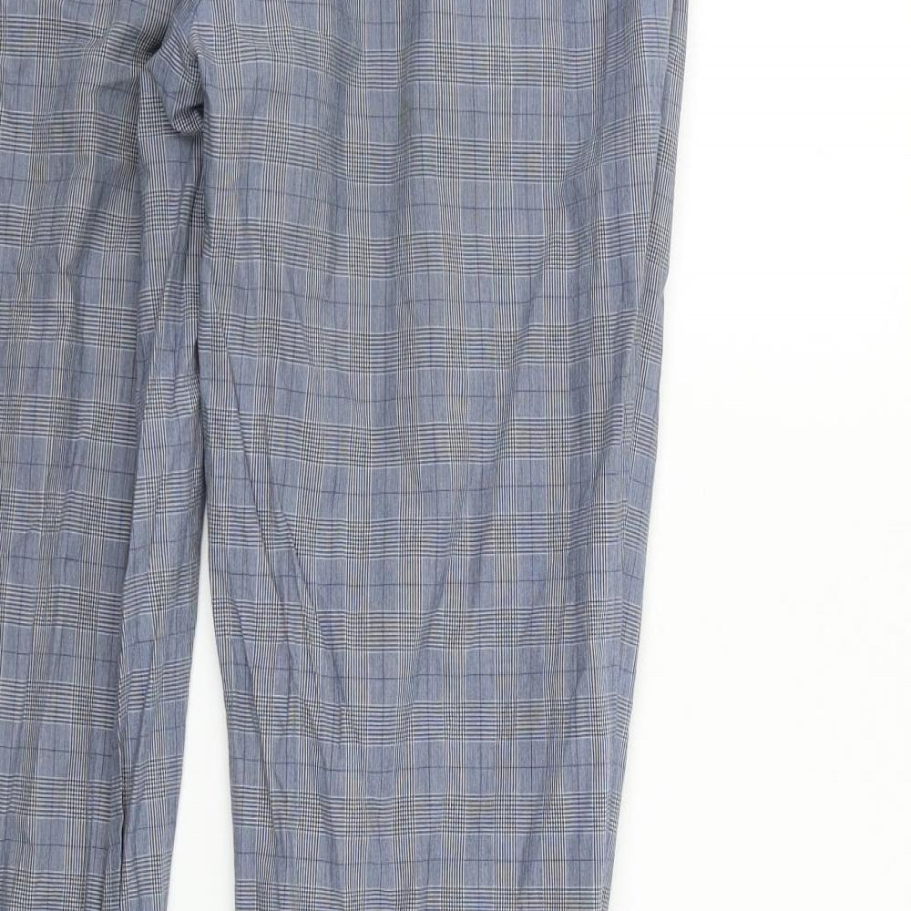 NEXT Womens Blue Check Trousers Size 34 in L28 in