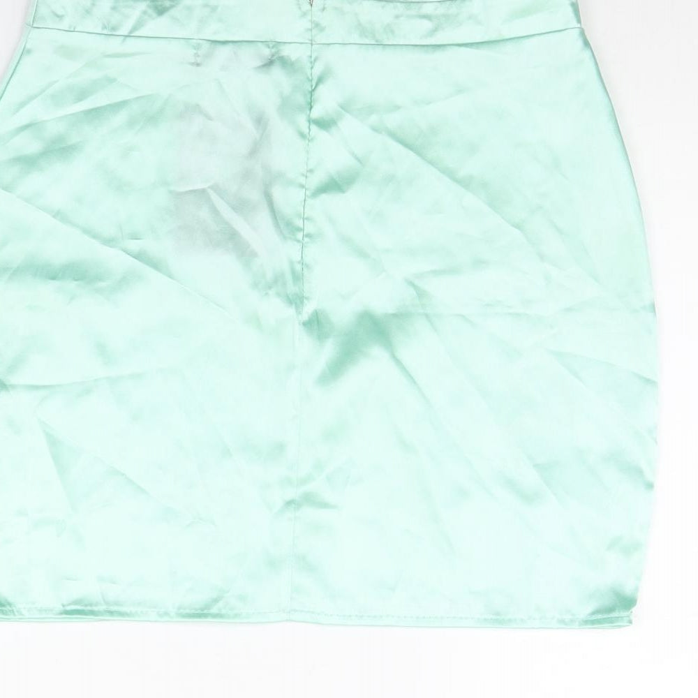 I SAW IT FIRST Womens Green Mini Skirt Size 10