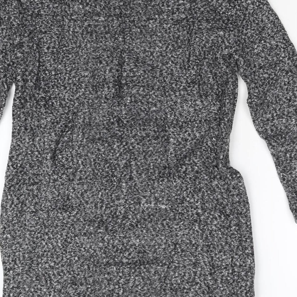 George Womens Grey Knit Overcoat Coat Size 12