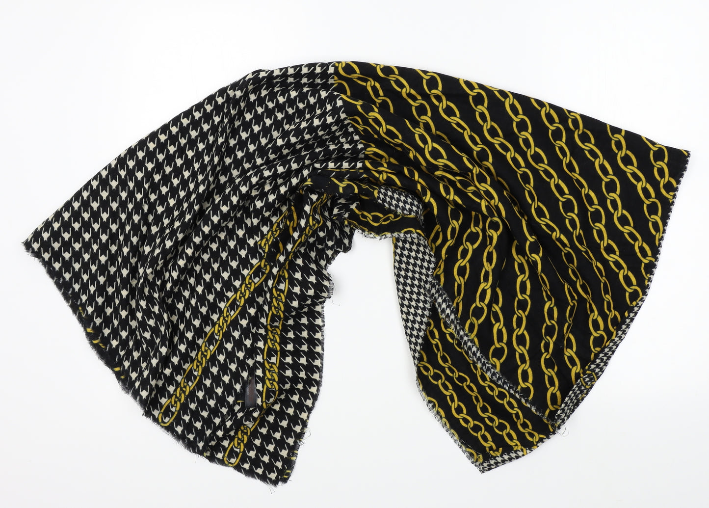 Primark Womens Black Fair Isle Shawl/Wrap