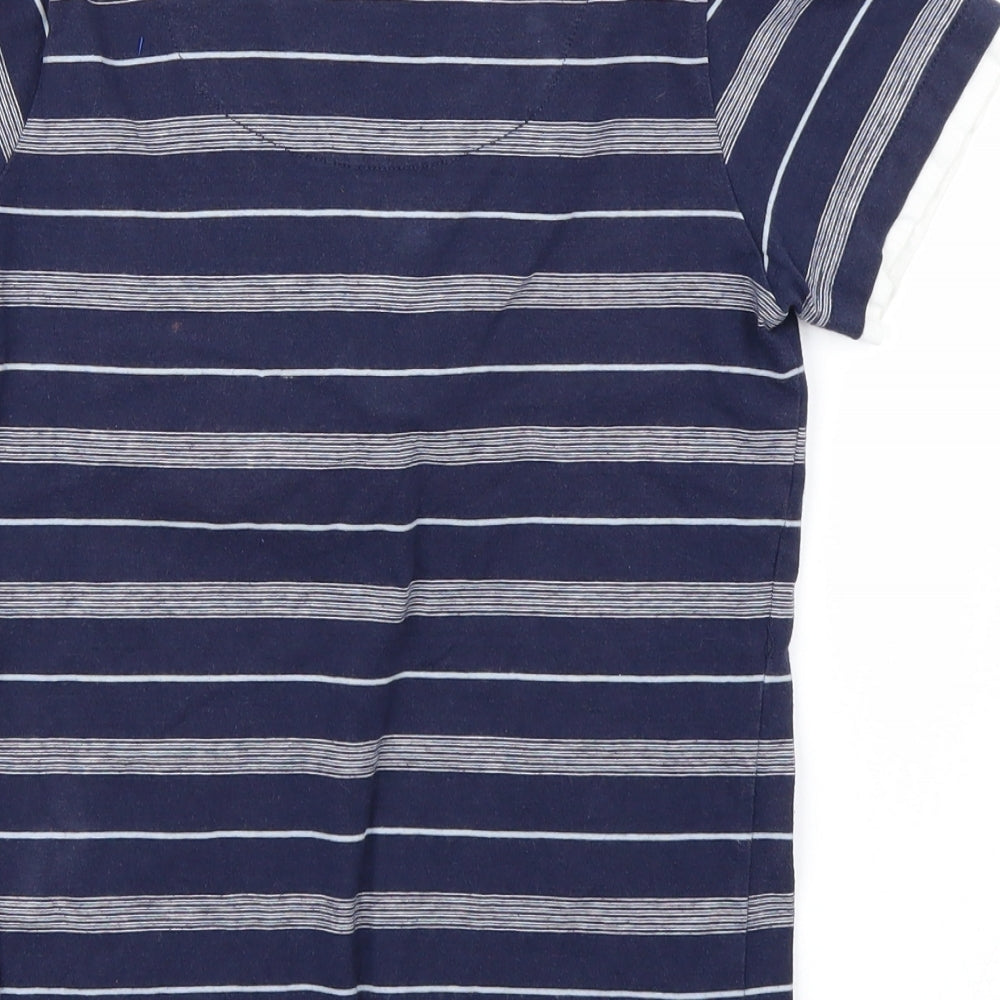NEXT Boys Blue Striped Basic Button-Up Size 9 Years
