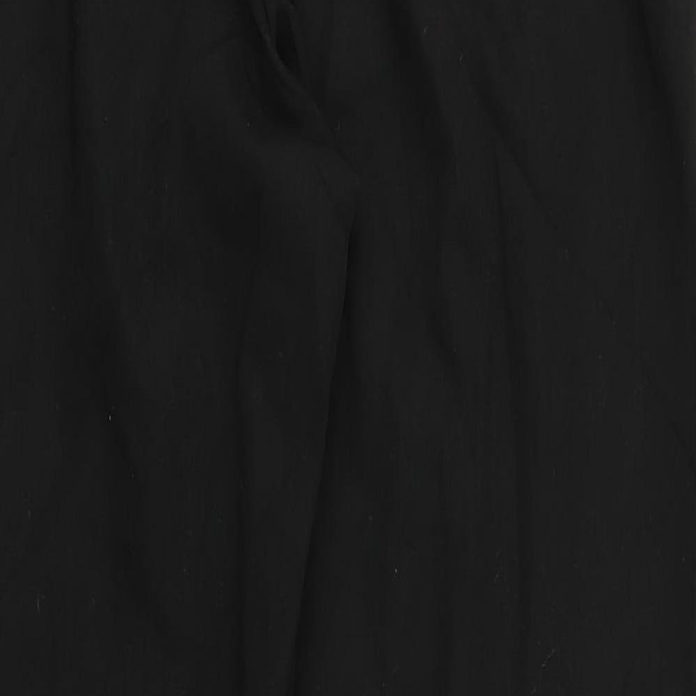Preworn Womens Black Trousers Size 14 L30 in