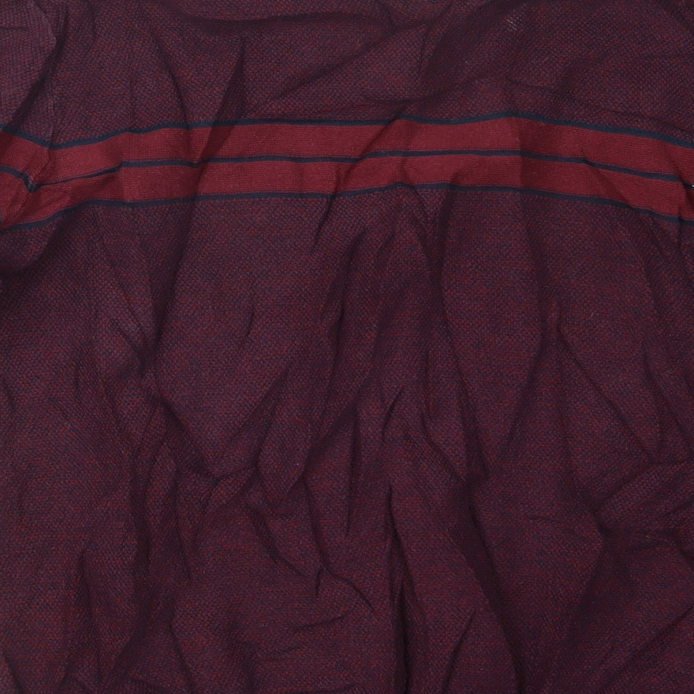 BURUSKA Mens Purple Knit Pullover Jumper Size 4XL