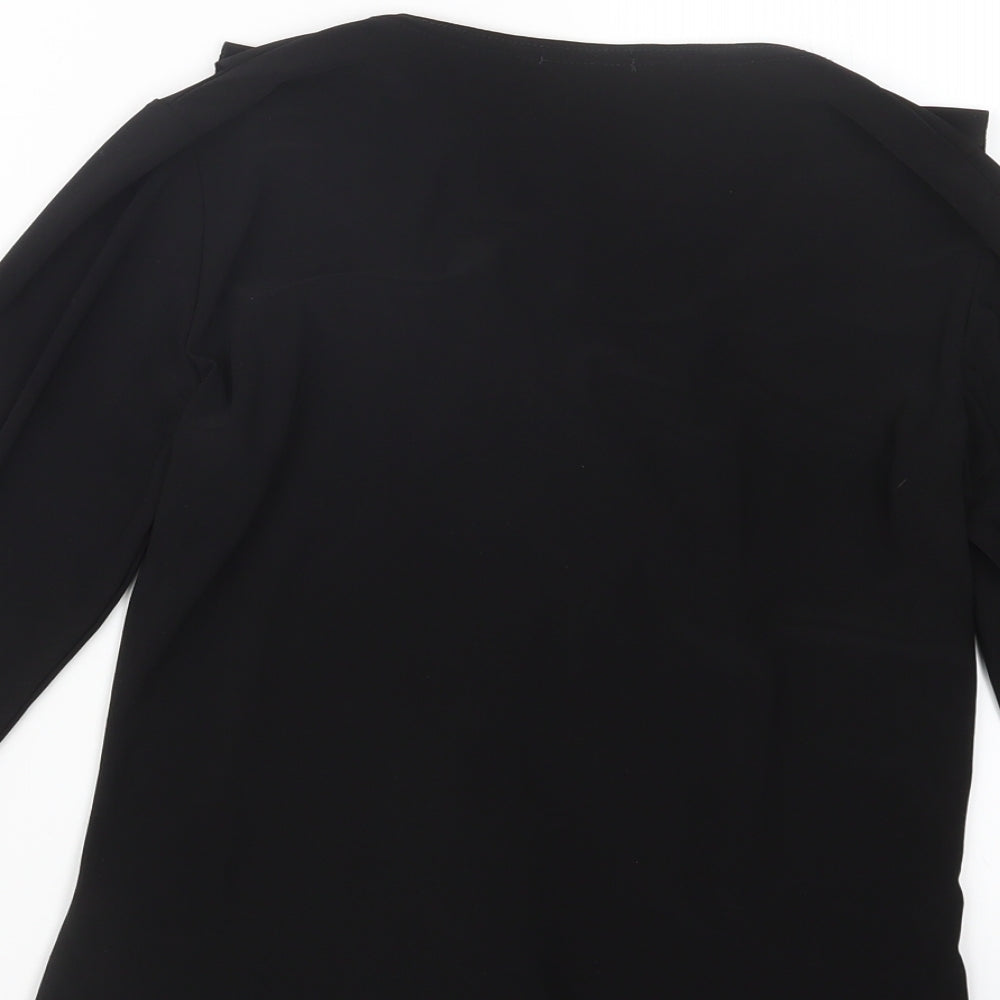 BASSINI Womens Black Basic T-Shirt Size S