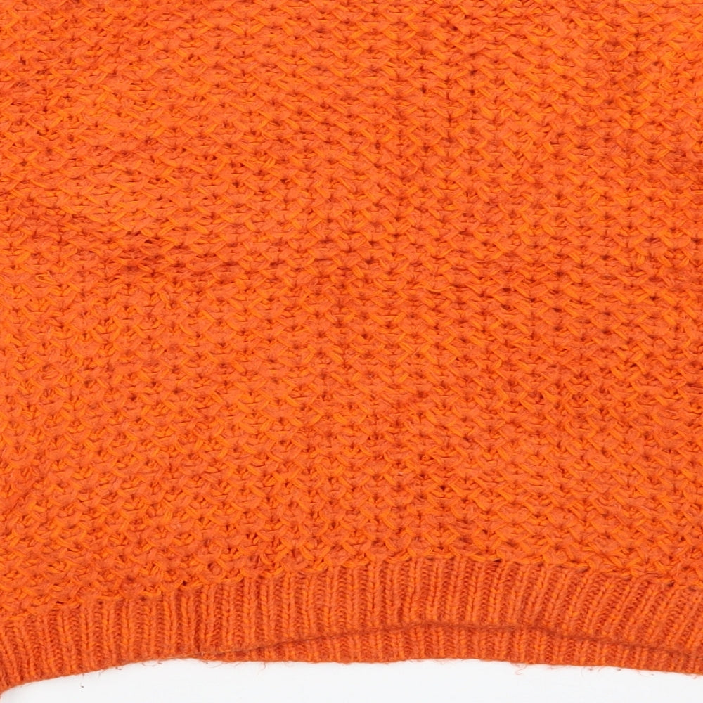 New Look Womens Orange Pullover Jumper Size 12