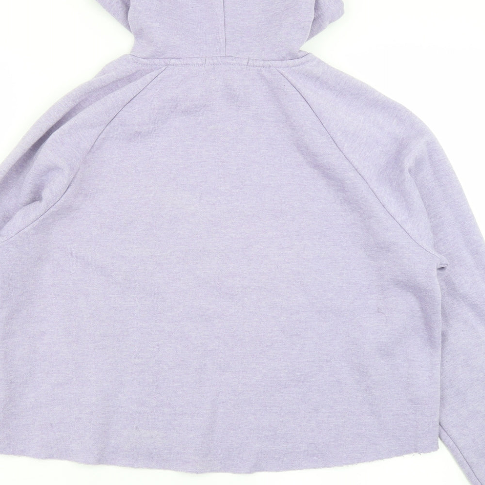 Primark Womens Purple Pullover Hoodie Size S - Cropped