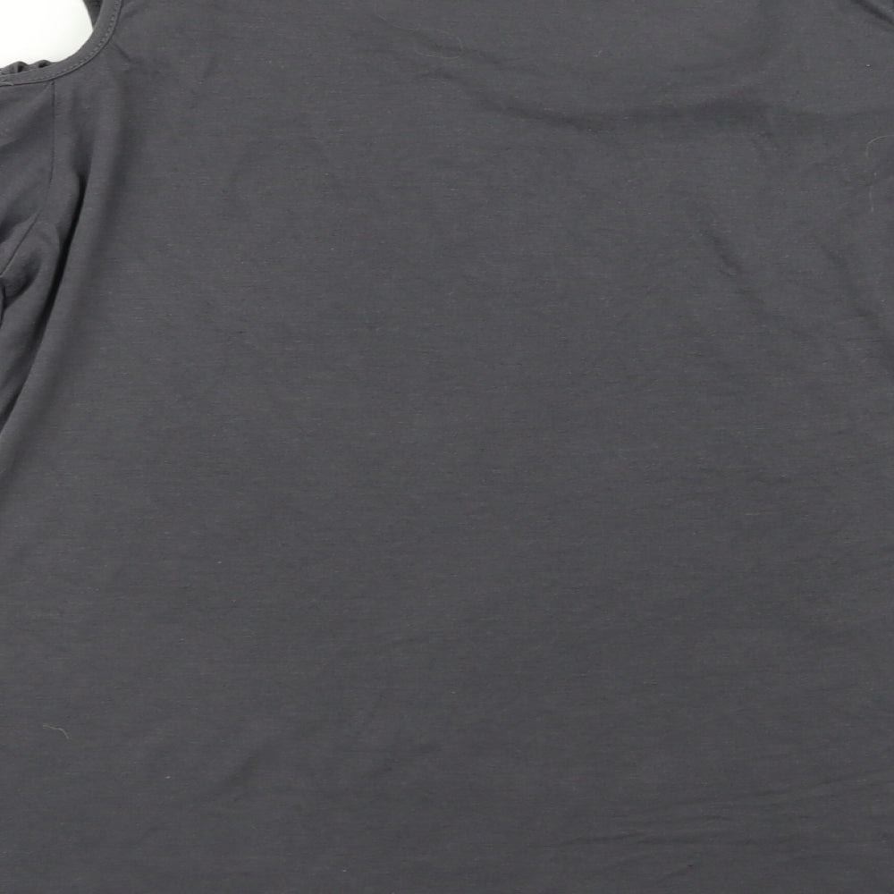 Preworn Womens Grey Basic T-Shirt Size XL