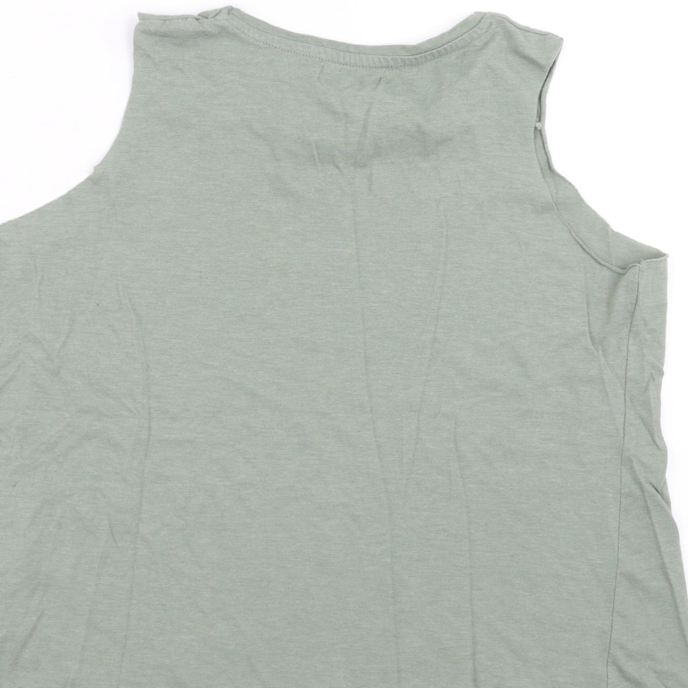 Select Womens Green Basic Tank Size 14