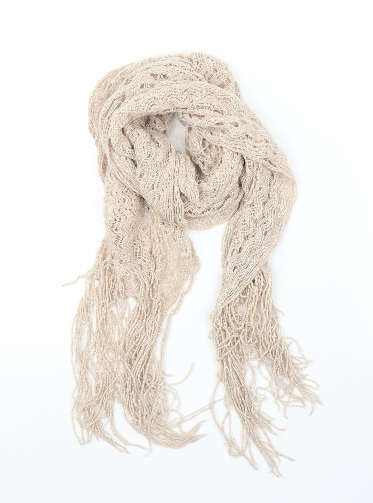 Preworn Unisex Beige Scarf