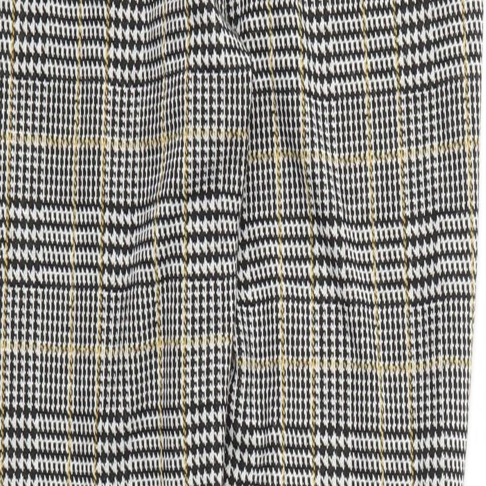 Select Womens Grey Check Trousers Size 8 L29 in