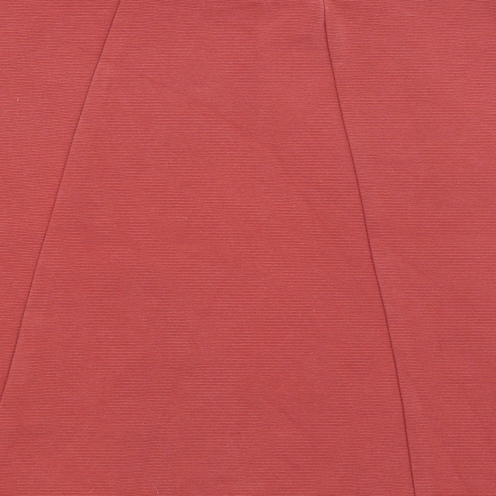 M&S Womens Red A-Line Skirt Size 12