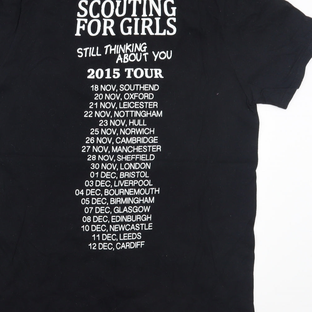 Scouting for girls Womens Black Basic T-Shirt Size M