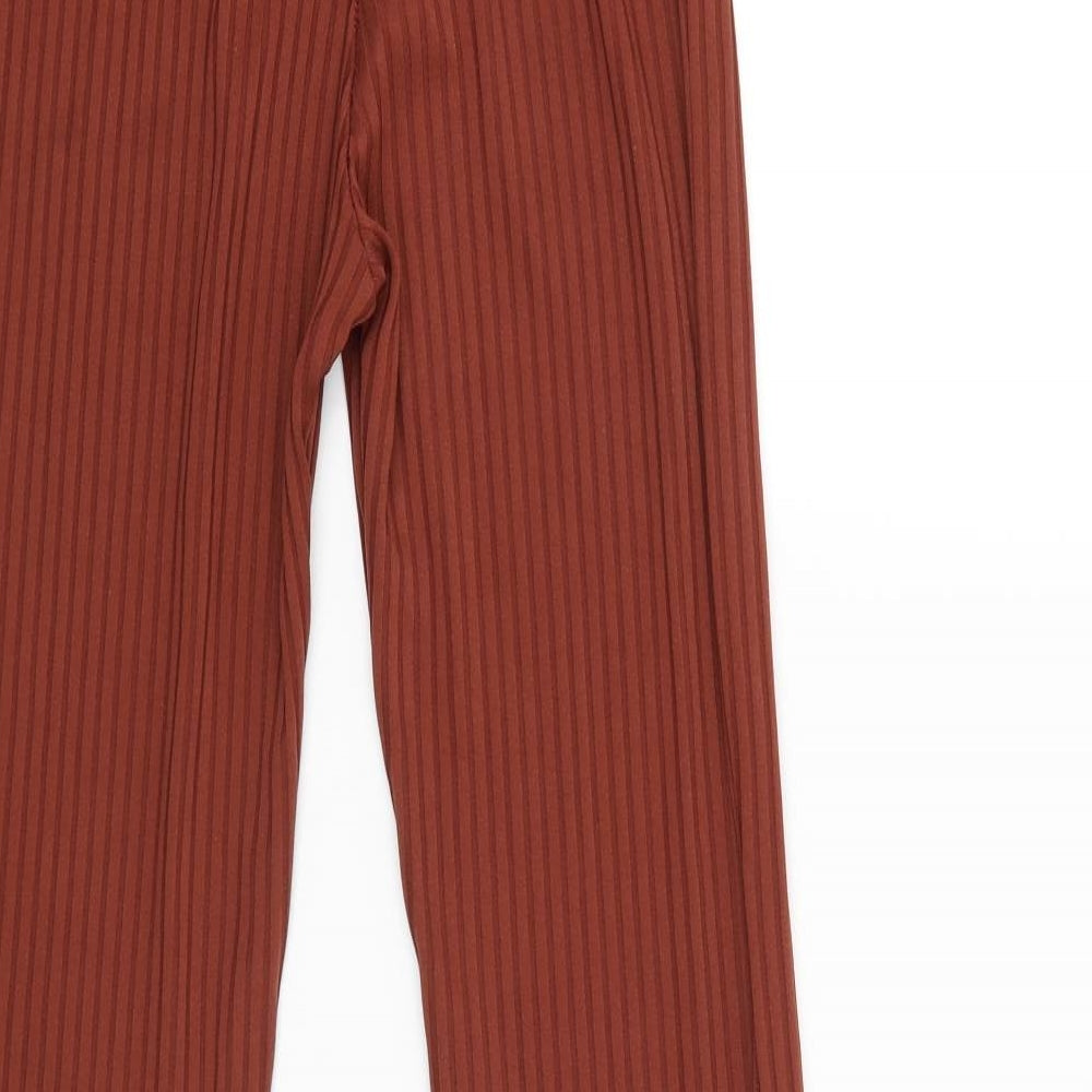 Club London Womens Brown Capri Trousers Size 8 L35 in