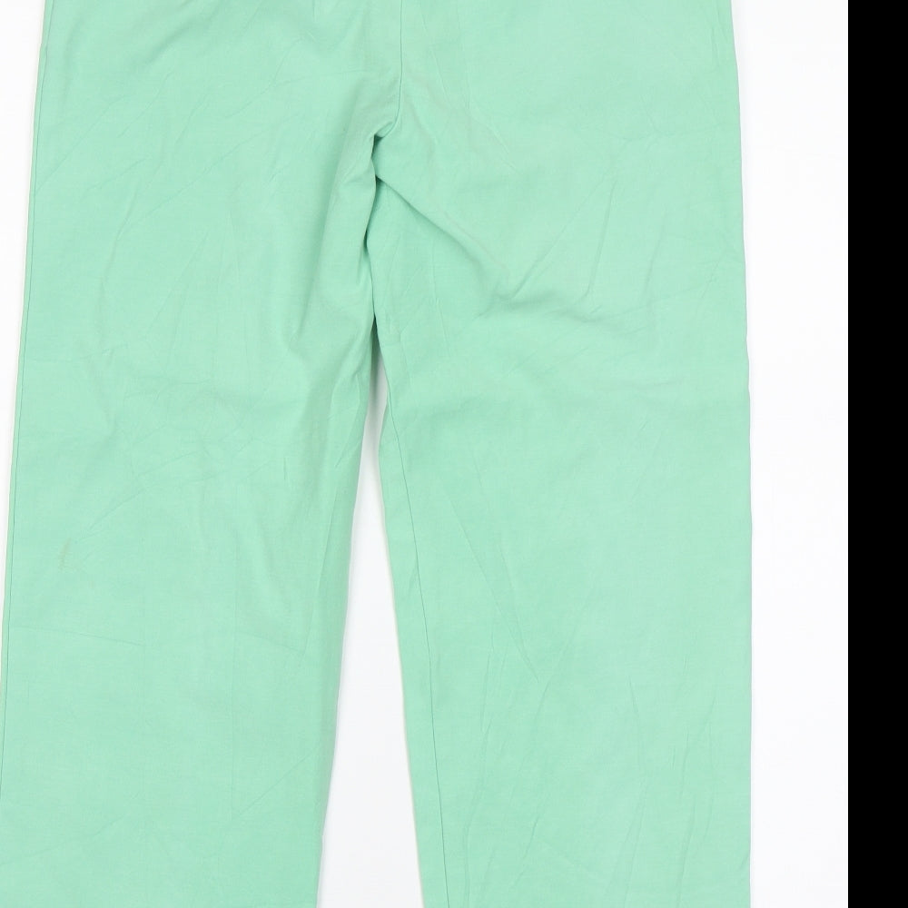 M&S Womens Green Chino Trousers Size 8 L22 in