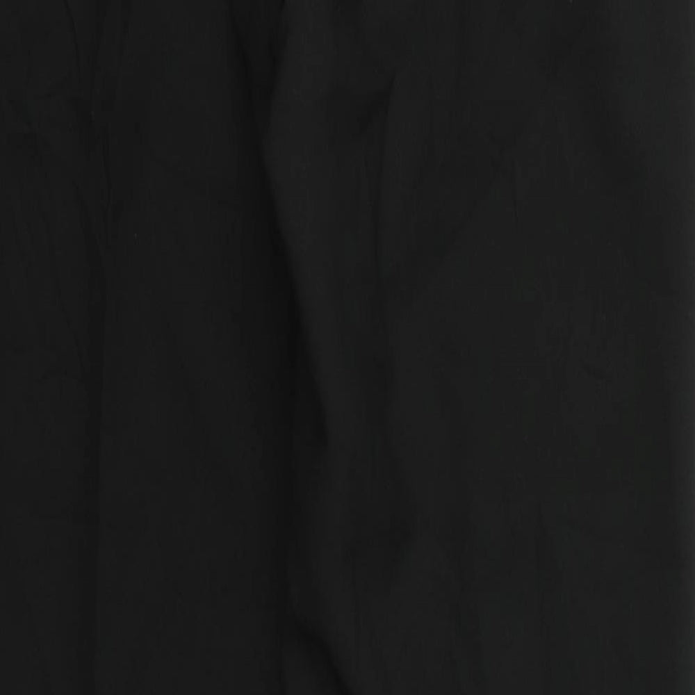 Preworn Womens Black Rayon Trousers Size 34 L24 in