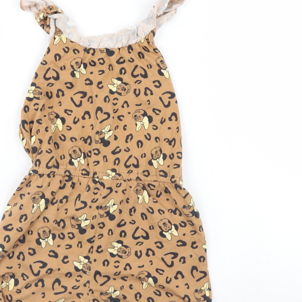 Preworn Girls Brown Jumpsuit One-Piece - jumpsuit/shorts
