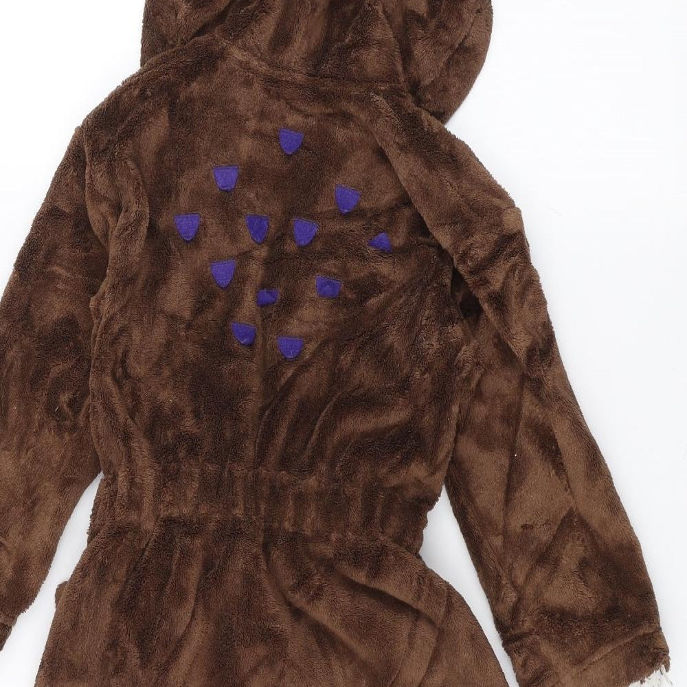 Marks and Spencer Boys Brown Solid Robe Size 4-5 Years - THE GRUFFALO