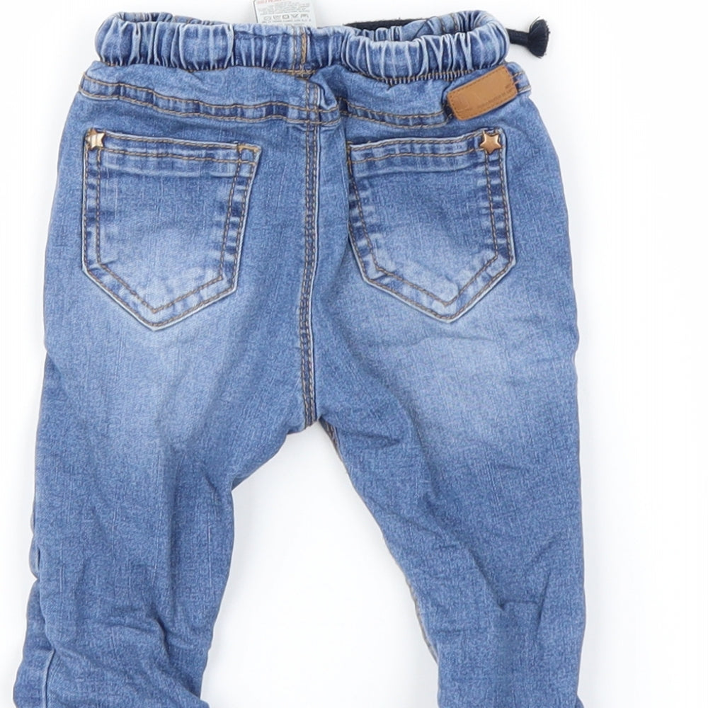 NEXT Baby Blue Capri Jeans Size 3-6 Months - TIE UP WAIST