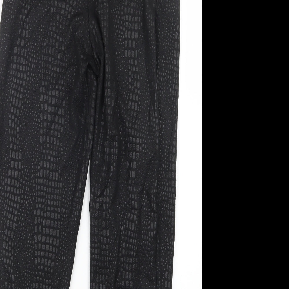 Stylewise Womens Black Trousers Size 8 L26 in