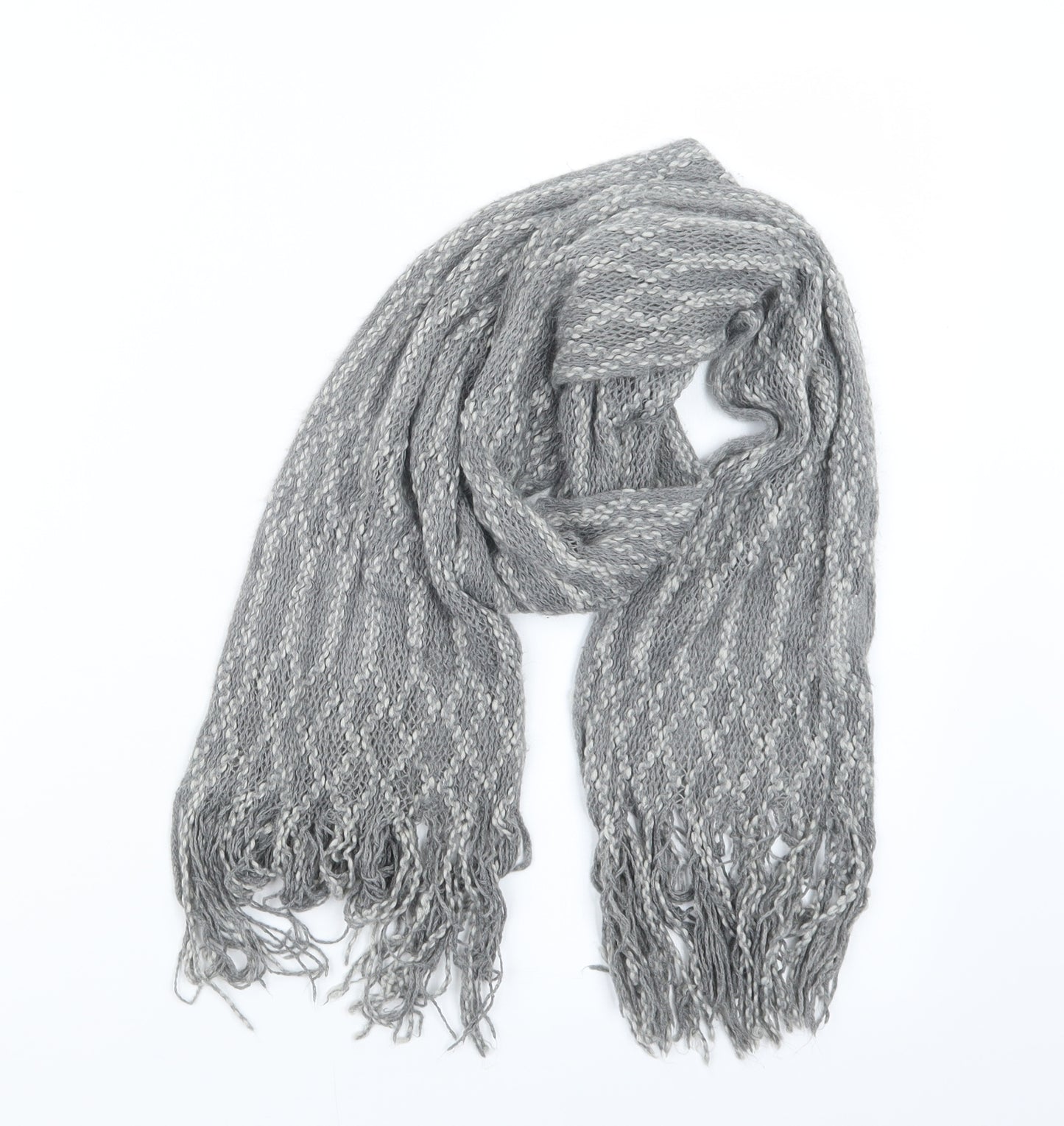 Preworn Womens Grey Knit Scarf