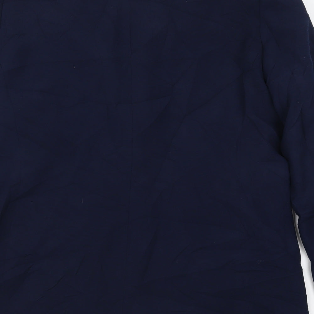 Perrie Womens Blue Jacket Suit Jacket Size 16