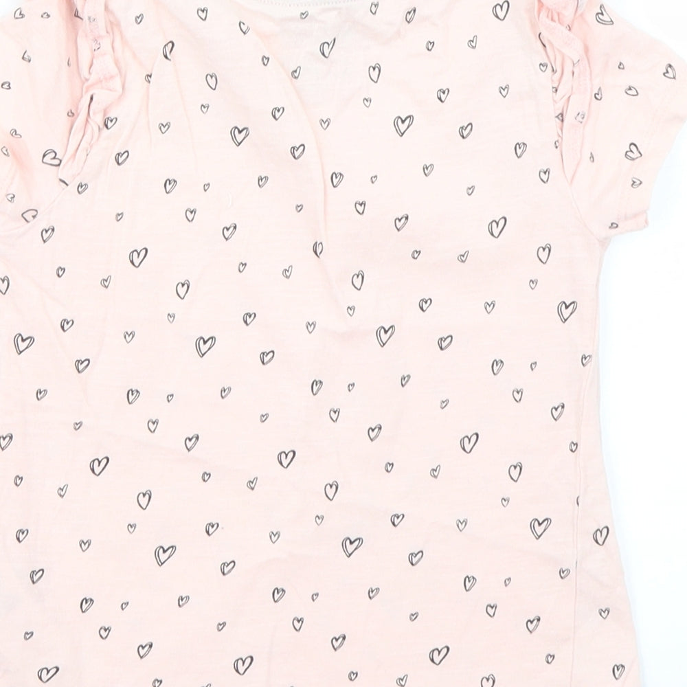 F&F Girls Pink Basic T-Shirt Size 3-4 Years