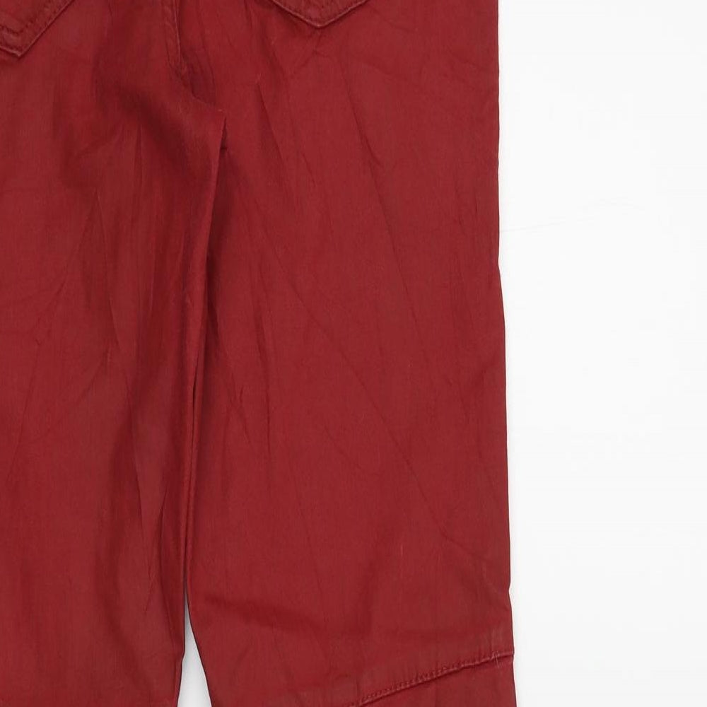Topshop Womens Red Trousers Size 10 L28 in