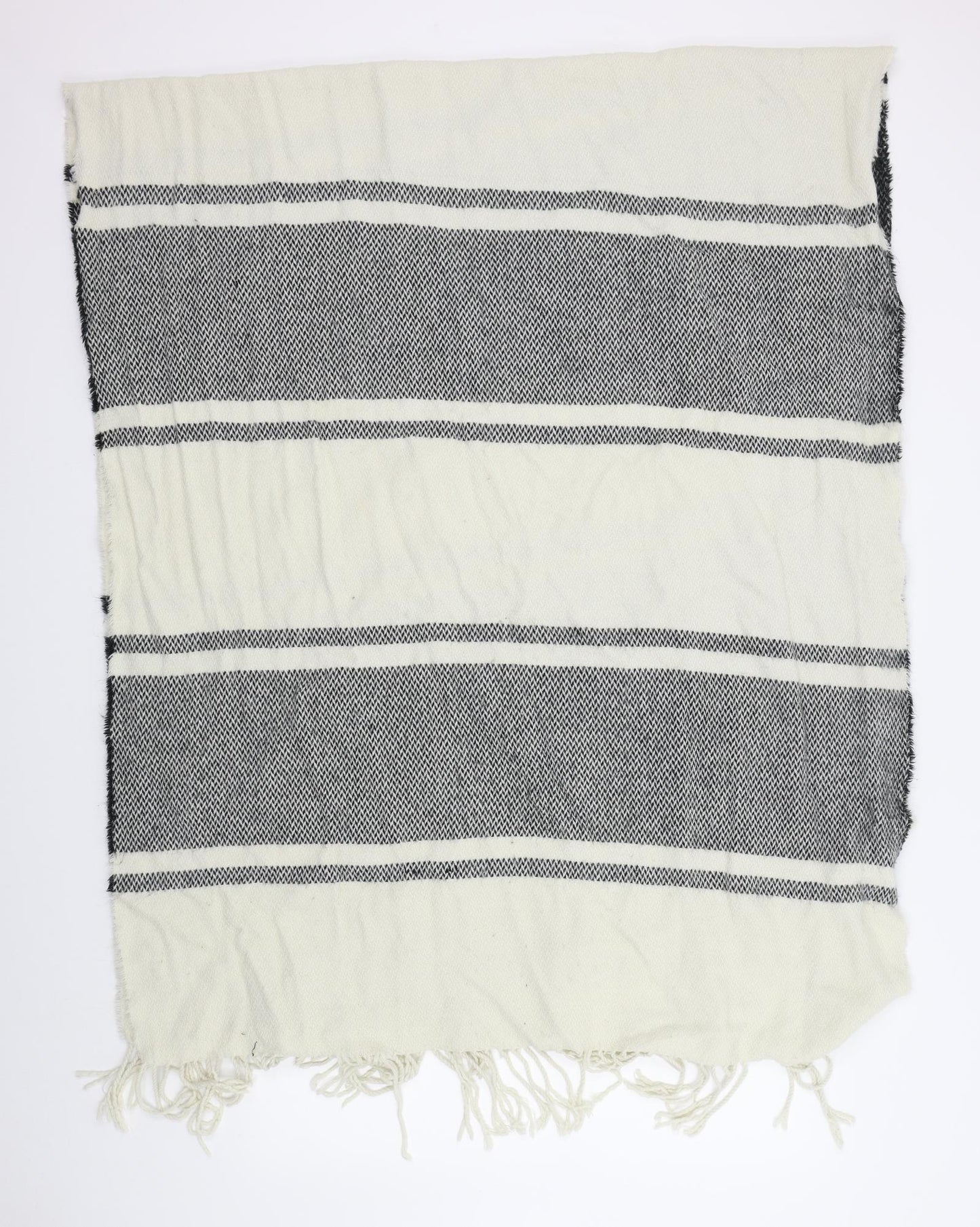 Preworn Womens Beige Striped Scarf