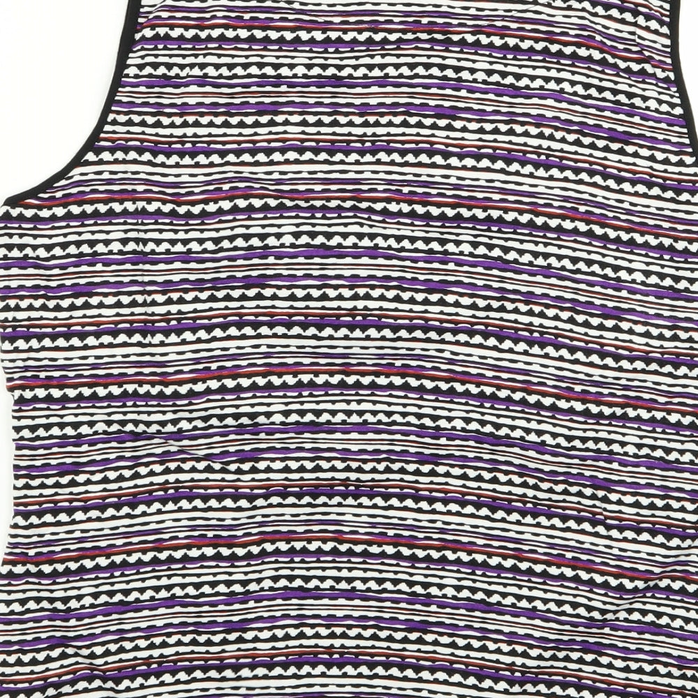 M&S Womens Multicoloured Geometric Basic Tank Size 16
