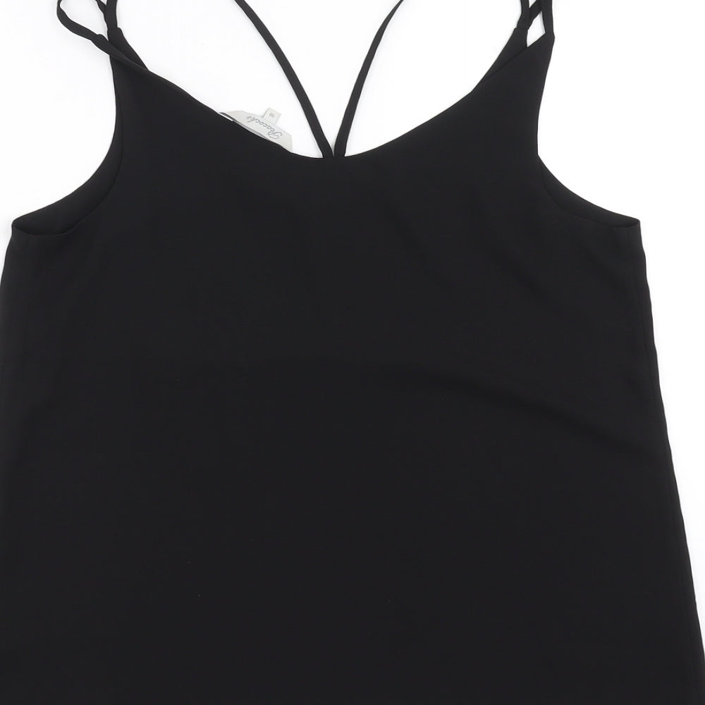 Peacocks Womens Black Camisole T-Shirt Size 10