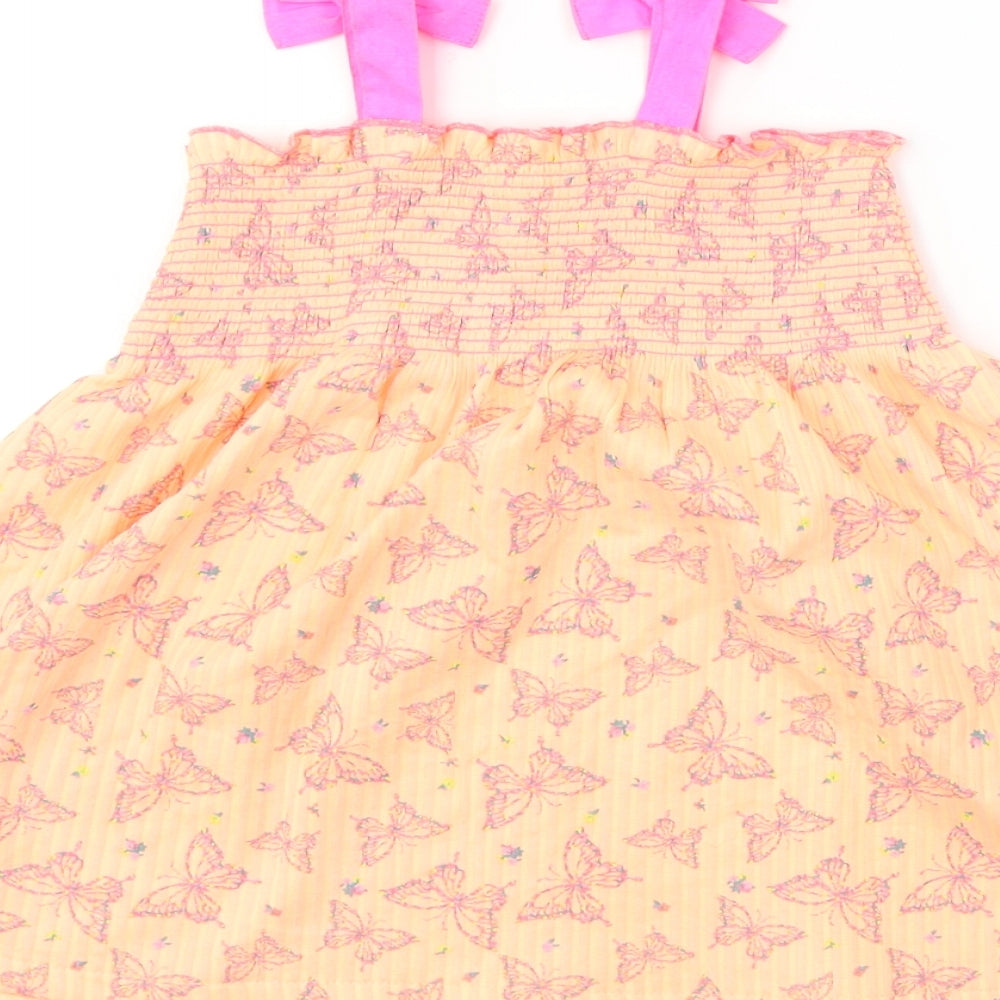 Matalan Girls Orange Animal Print A-Line Size 9-12 Months