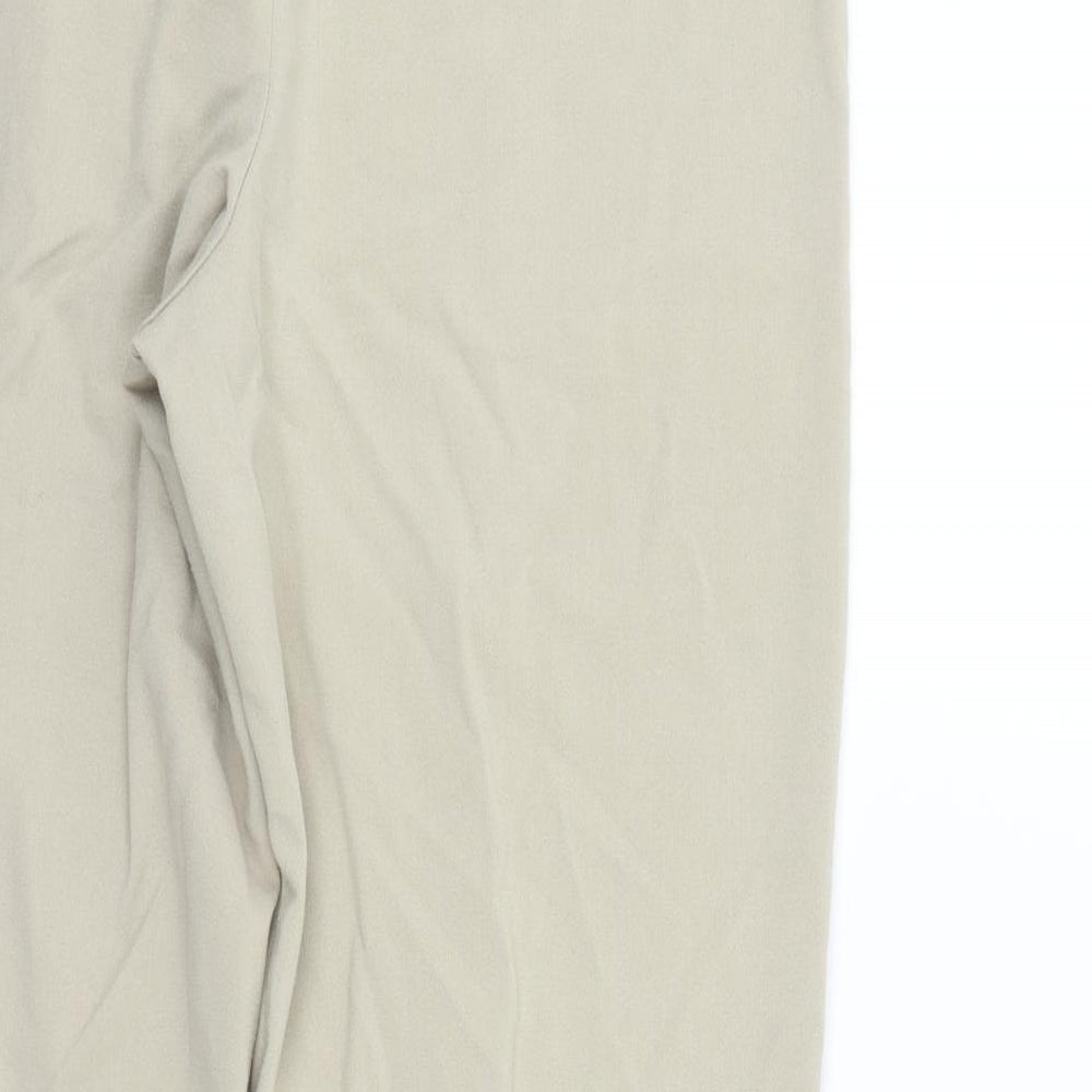 Automany Womens Beige Houndstooth Trousers Size 14 L27 in