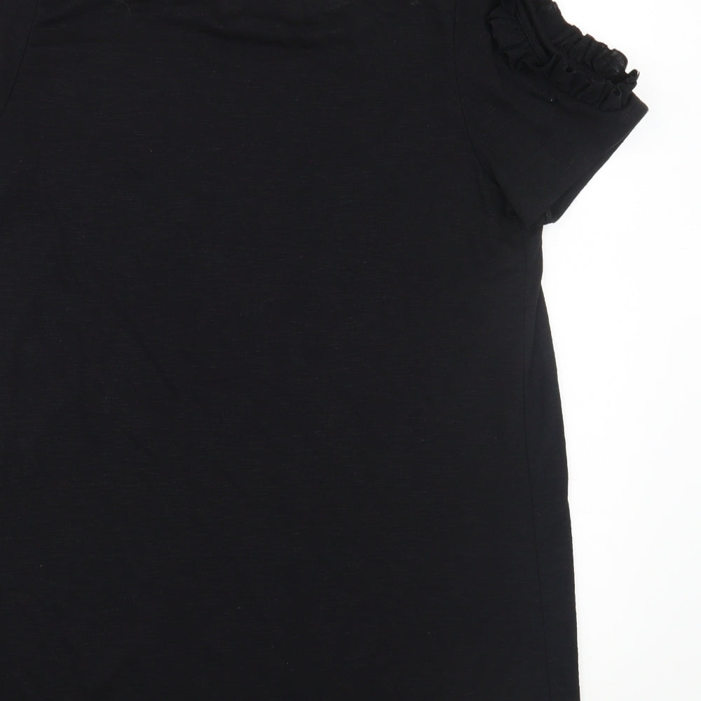 Papaya Womens Black Basic T-Shirt Size M