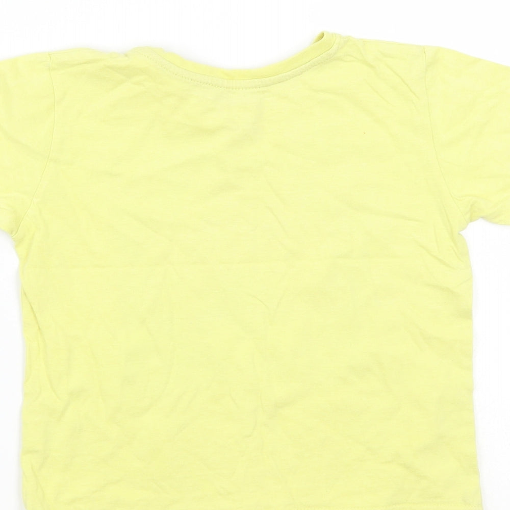 Rebel Boys Yellow Basic T-Shirt Size 4-5 Years