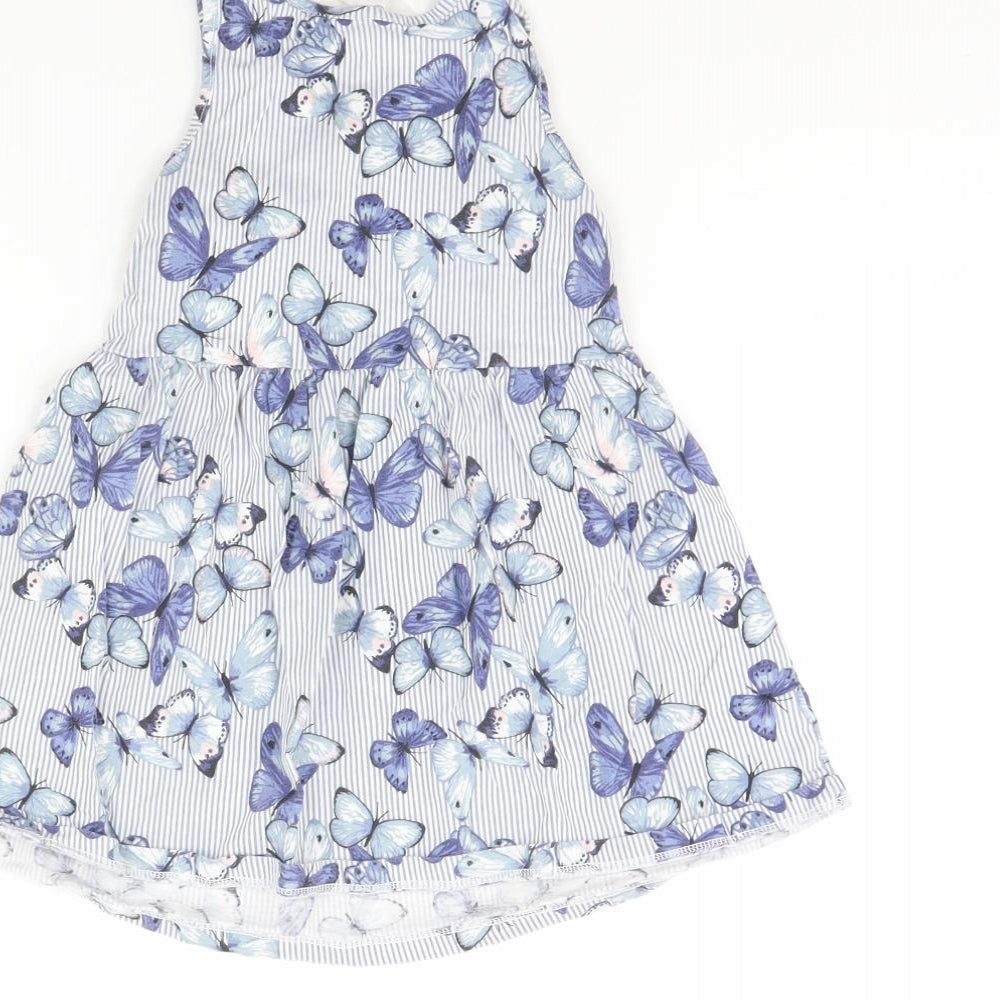 H&M Girls Blue Animal Print Fit & Flare Size 2 Years