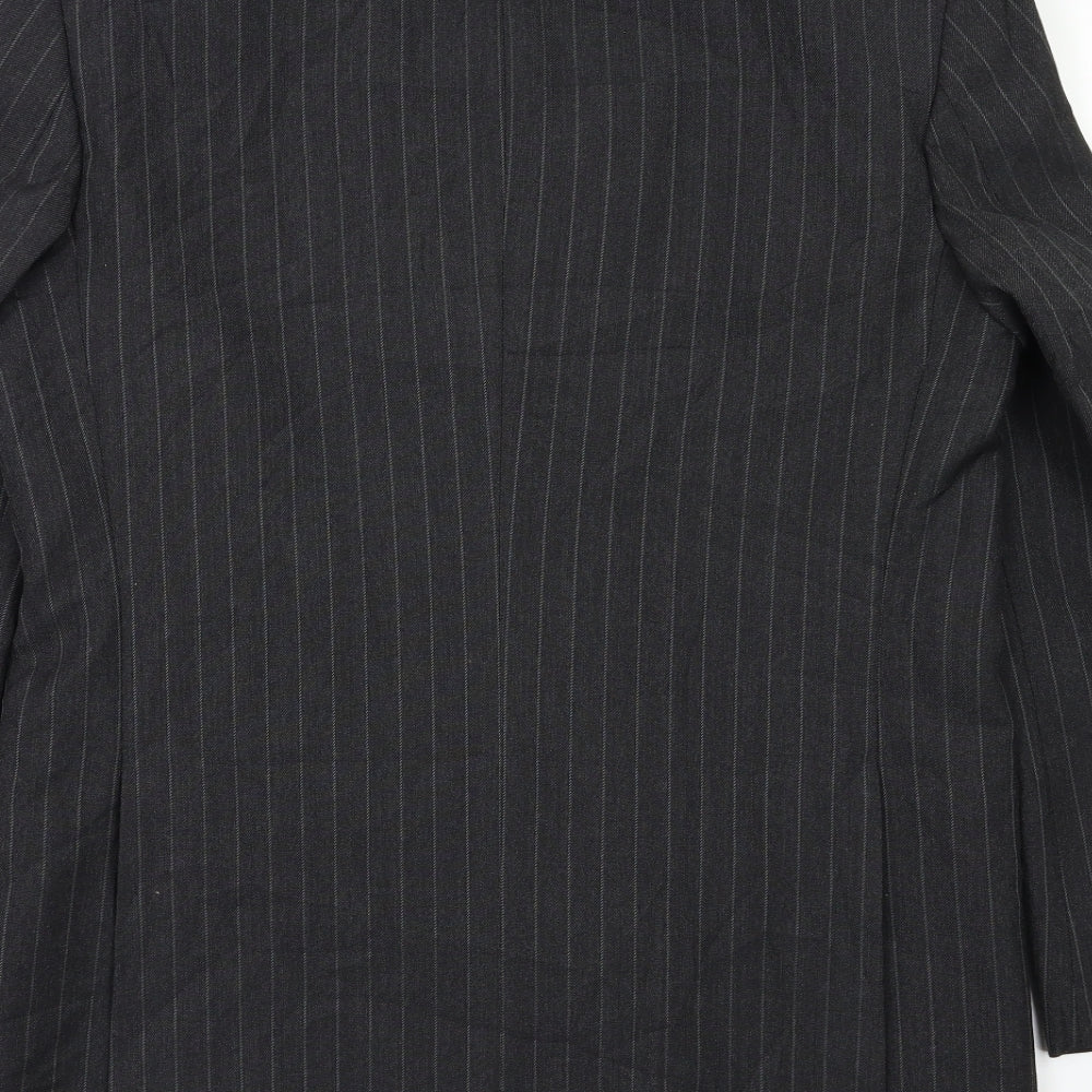 C&A Womens Black Striped Jacket Blazer Size 38