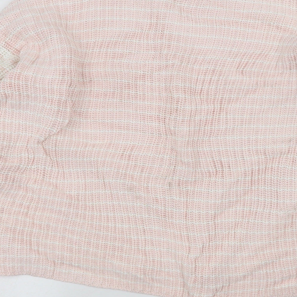 Marks and Spencer Womens Pink Striped Pullover Jumper Size L