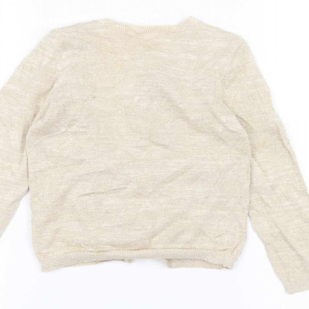 Mothercare Girls Brown Cardigan Jumper Size 4-5 Years