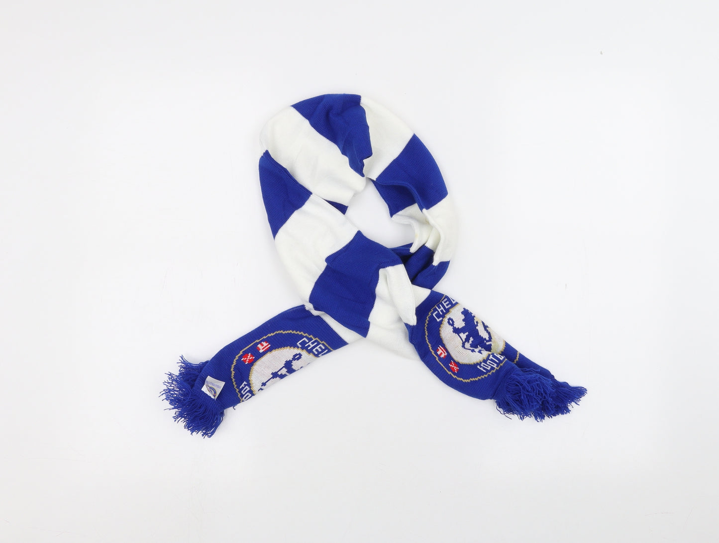 Chelsea FC Boys Blue Striped Scarf One Size - Chelsea F.C