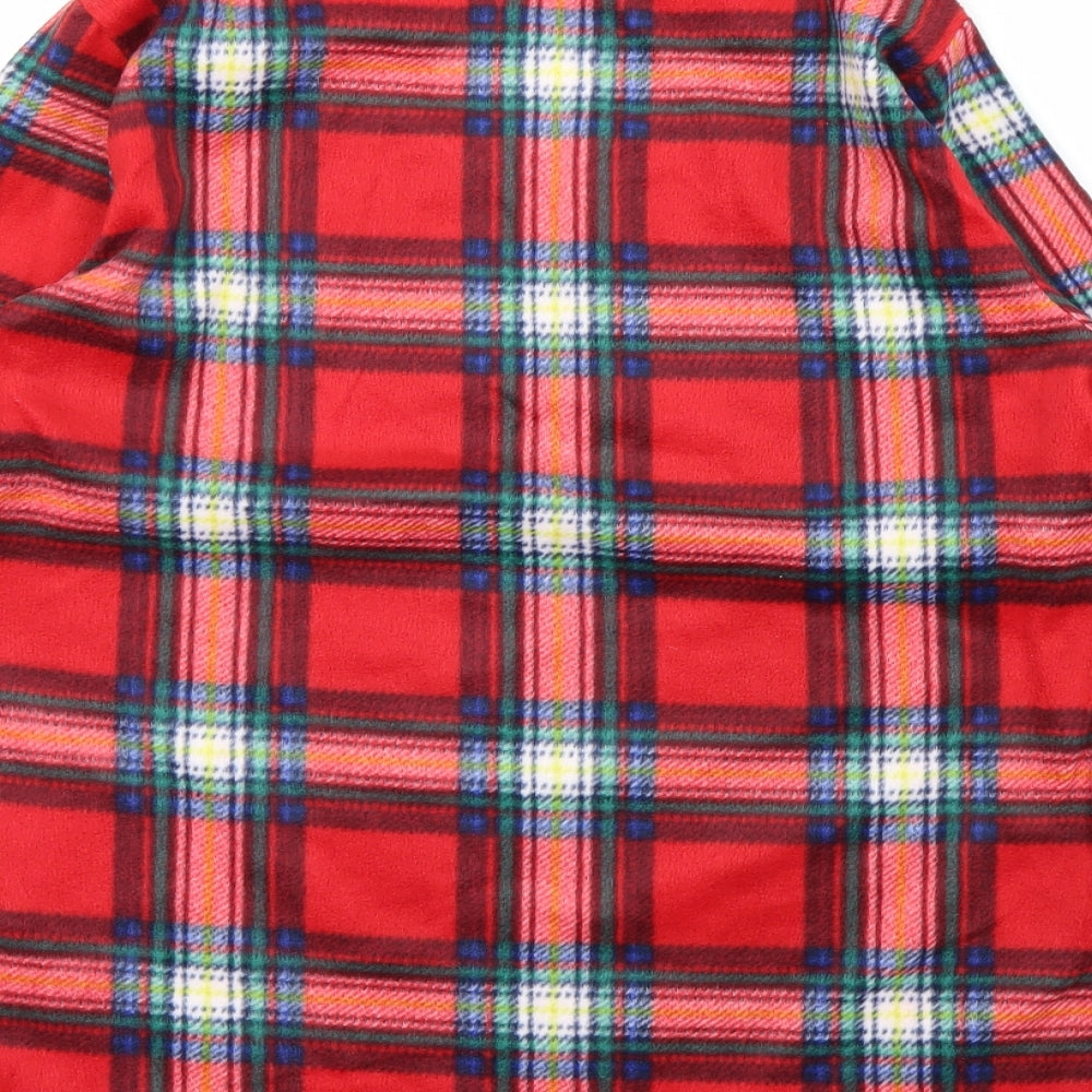Marks and Spencer Womens Red Check Babydoll Pyjama Top Size 8