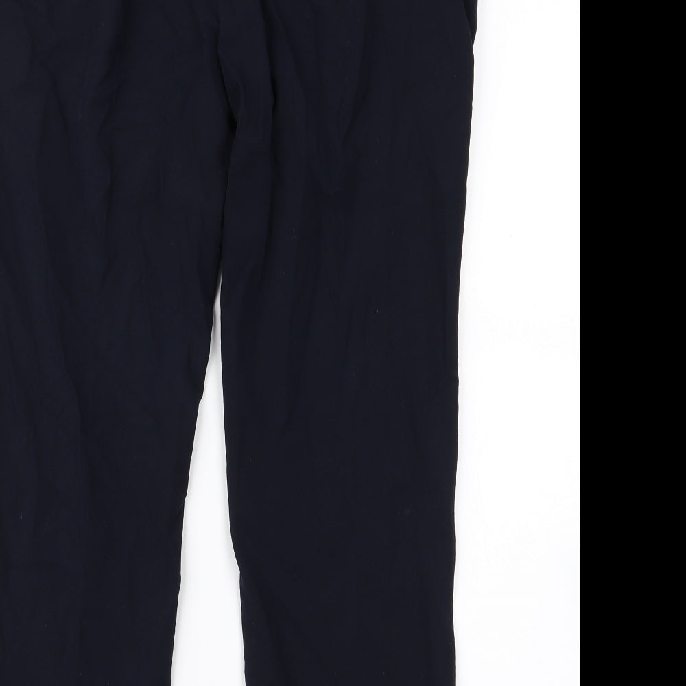 m&s Womens Blue Trousers Size 14 L20 in