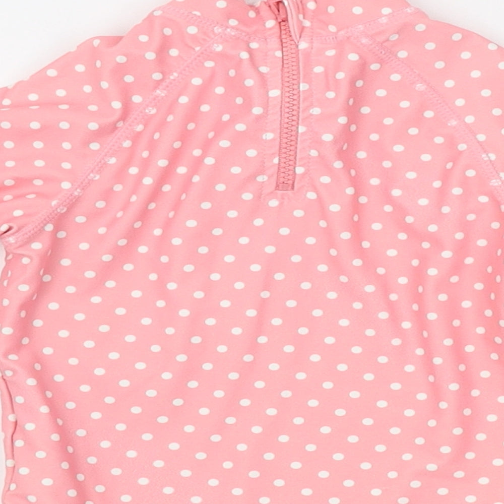 Mothercare Girls Pink Polka Dot Pyjama Top Size 9-12 Months
