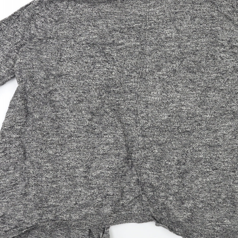 New Look Womens Grey Knit Cardigan Jumper Size 10