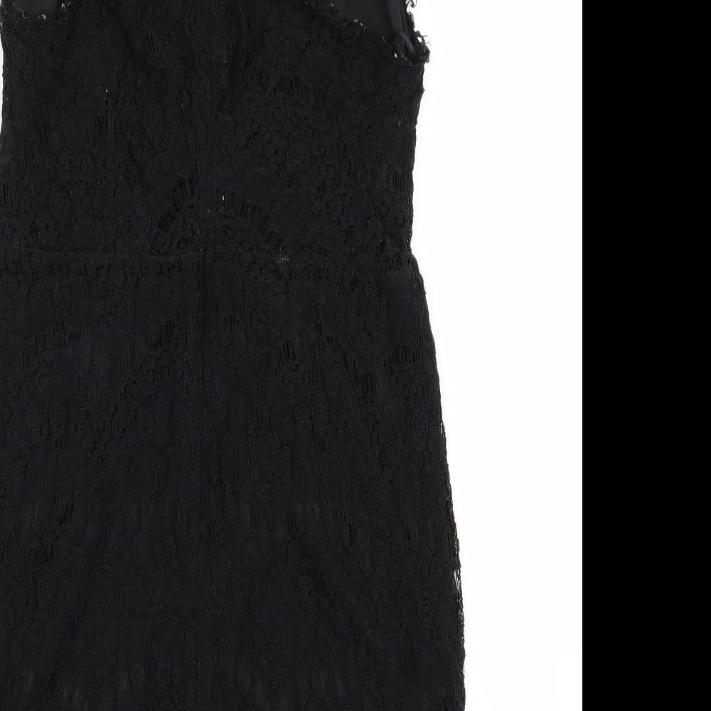 hearts and bows Womens Black Geometric A-Line Size 12