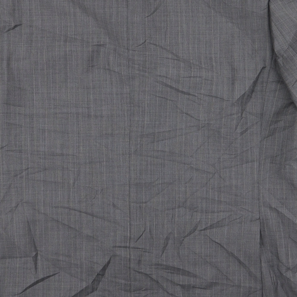 Brook Taverner Mens Grey Striped Jacket Blazer Size 46