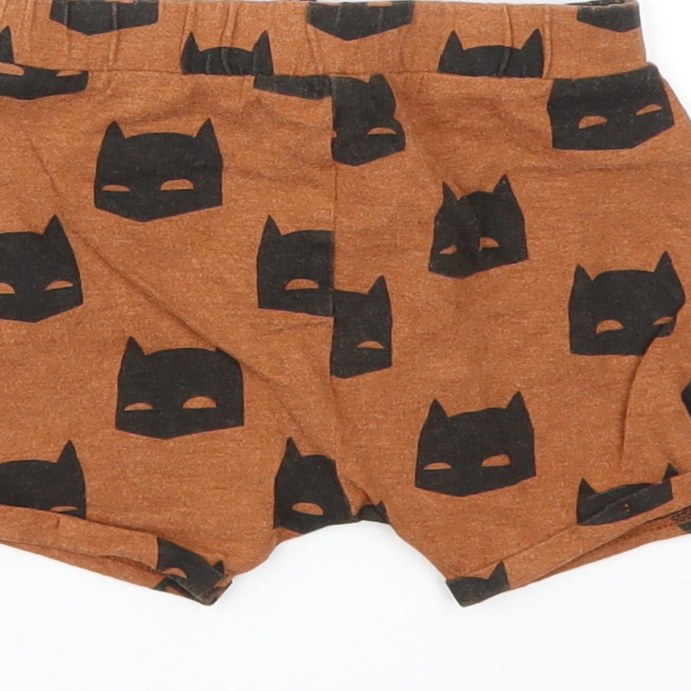 Batman Boys Brown Animal Print Capri Trousers Size 6-9 Months